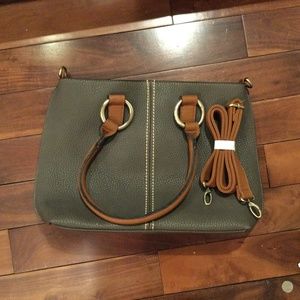 NWOT Brown leather carry all bag